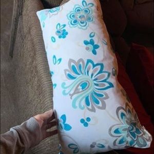 Decorative blue flower pillow